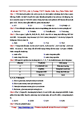 Đề thi thử THPT Quốc gia môn Hóa học lần 2 năm 2017 - Trường THPT chuyên Quốc Học (Có đáp án)